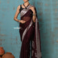 Very Much Indian Suhaani - Handloom Khaddi Georgette Saree With Sleek Border - Maroon (Silk Mark) | Swadesiicart