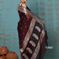 Very Much Indian Suhaani - Handloom Khaddi Georgette Saree With Sleek Border - Maroon (Silk Mark) | Swadesiicart