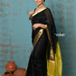 Very Much Indian Prerna - Handloom Pure Chanderi Cotton Silk Saree With Golden Border - Black | Swadesiicart
