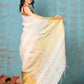 Very Much Indian Tyohaar - Handloom Pure Organic Linen Saree With Golden Border - Baby Pink (High Quality Linen) | Swadesiicart
