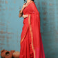 Very Much Indian Tyohaar - Pure Mul Cotton Handloom Saree - Red | Swadesiicart