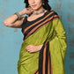 Very Much Indian Tyohaar - Traditional Handloom Dual Tone Green Ilkal Cotton Viscose with Red Pallu | Swadesiicart