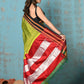 Very Much Indian Tyohaar - Traditional Handloom Dual Tone Green Ilkal Cotton Viscose with Red Pallu | Swadesiicart