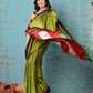 Very Much Indian Tyohaar - Traditional Handloom Dual Tone Green Ilkal Cotton Viscose with Red Pallu | Swadesiicart