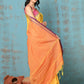 Very Much Indian Tyohaar - Pure Mul Cotton Handloom Saree - Yellow | Swadesiicart