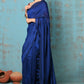 Very Much Indian Tyohaar - Mul Cotton Handloom Woven Saree - Navy Blue | Swadesiicart