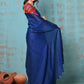 Very Much Indian Tyohaar - Mul Cotton Handloom Woven Saree - Navy Blue | Swadesiicart
