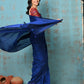 Very Much Indian Tyohaar - Mul Cotton Handloom Woven Saree - Navy Blue | Swadesiicart