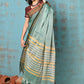 Very Much Indian Tyohaar - Cotton Saree With Ganga Jamuna Border - Sea Green | Swadesiicart