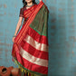 Very Much Indian Tyohaar - Traditional Handloom Dual Tone Green Red Ilkal Cotton Viscose with Red Pure Silk Pallu | Swadesiicart