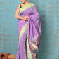 Very Much Indian Tyohaar - Exclusive! Handloom Pure Cotton Paithani in Most Traditional Lilac with Pichwai Pallu | Swadesiicart