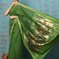 Very Much Indian Tyohaar - Handloom Pure Cotton Paithani With Lotus Pallu - Leaf Green | Swadesiicart
