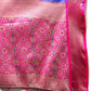 Lorenvalley Fashion Blue Organza Silk Woven Design with Meenakari Weaving Saree - Swadesiicart