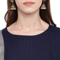 NOZ2TOZ Women's Blue & Grey Kurta- (1pc set) - Swadesiicart