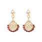 Nuyug 22K Gold Plated Serenoor Ruby Kundan Chandbali Earrings | Swadesiicart