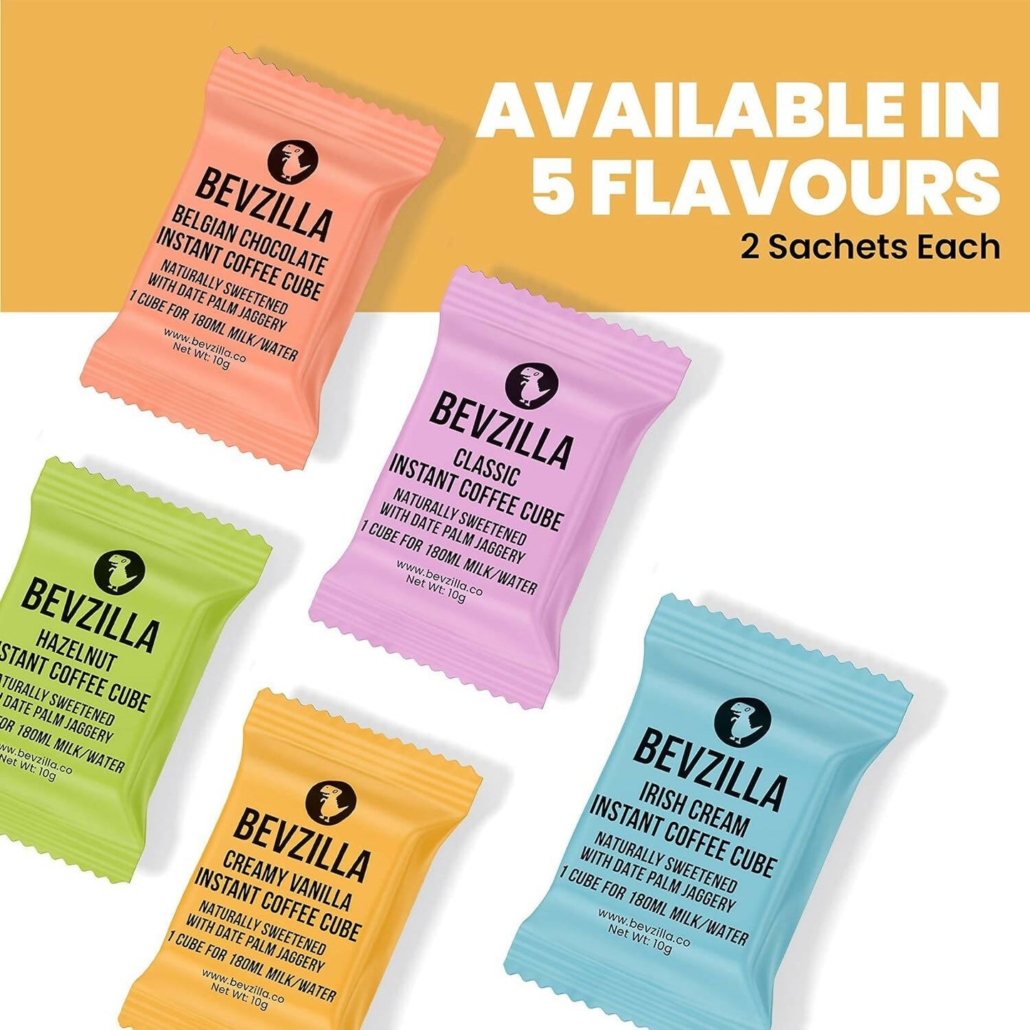 Bevzilla Assorted Flavours Coffee Cubes | Swadesiicart