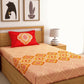 Dreamscape Pink Ethnic Motifs 144 TC Cotton Bedsheet with Pillow Covers - Swadesiicart