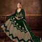 Myra Deep Green Real Georgette Embroidered Anarkali Suit | Swadesiicart