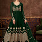 Myra Deep Green Real Georgette Embroidered Anarkali Suit | Swadesiicart