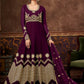 Myra Wine Real Georgette Embroidered Anarkali Suit (HO1103) | Swadesiicart