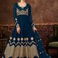Myra Rama Green Real Georgette Embroidered Anarkali Suit | Swadesiicart