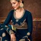 Myra Rama Green Real Georgette Embroidered Anarkali Suit | Swadesiicart