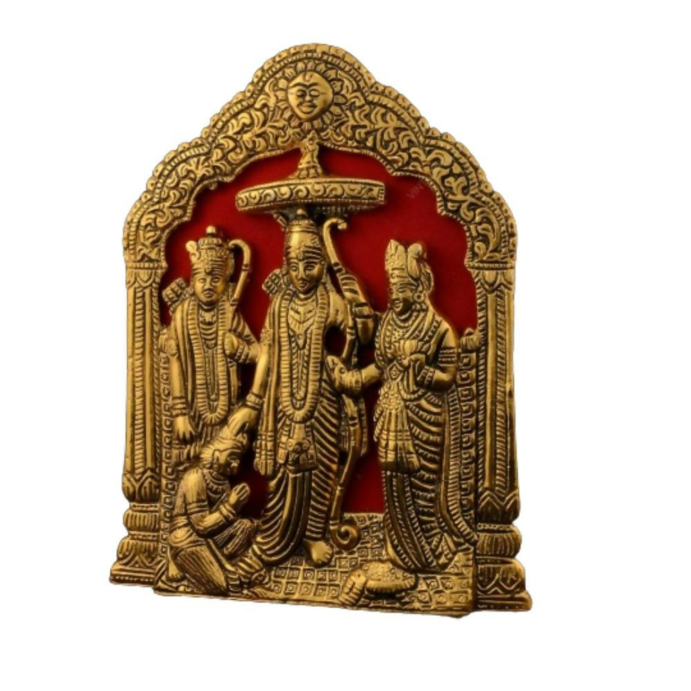 Vintage Gulley Antique White Metal Lord Ram Darbar Idol - Swadesiicart