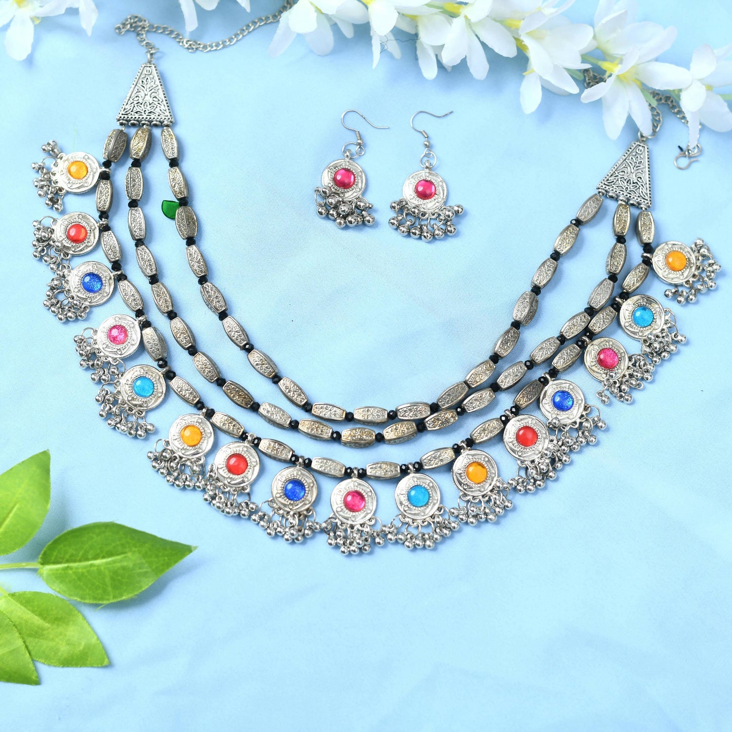 Mominos Fashion Johar Kamal Handicraft Finish Kundan Work Long Necklace For Women (Multi) | Swadesiicart