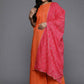 Ahalyaa Women's Traditional wear Kurta Set - Orange | Swadesiicart