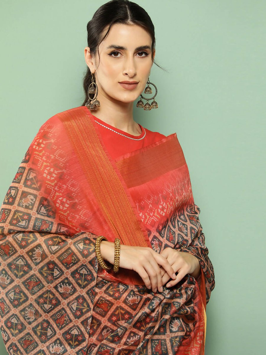 Ahalyaa Women's Traditional wear Saree - Green | Swadesiicart