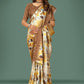 Aayaa Designer Printed Satin Saree - Multi Color