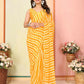 Yellow Georgette Designer Printed Ready To Wear Saree - Elite | Swadesiicart