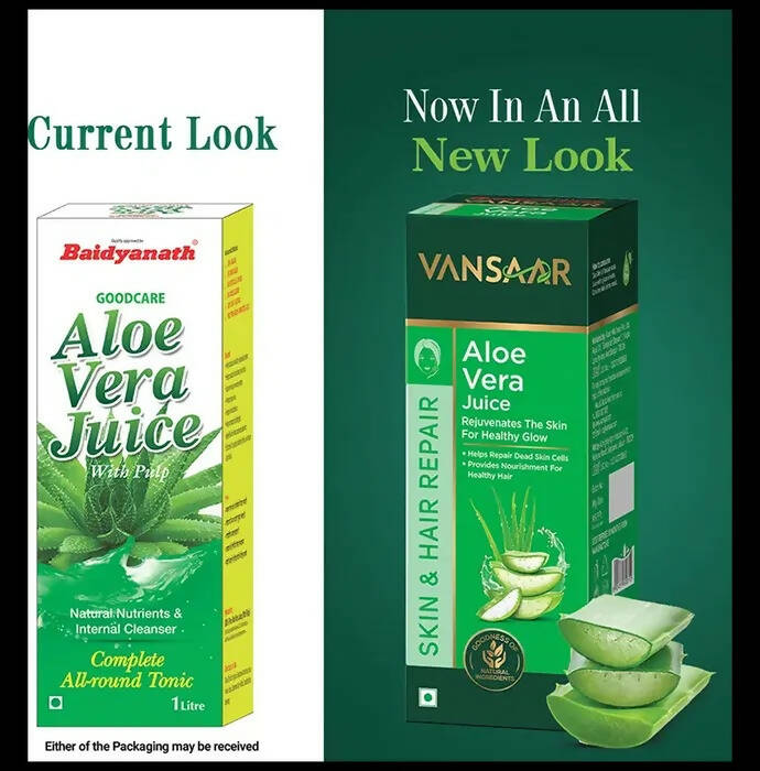 Baidyanath Vansaar Aloe Vera Juice | Premium Organic Aloe Vera Juice for Gut & Skin Health - Swadesiicart