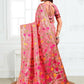 Shree Shyam Fashion Linen Cotton Pink Saree