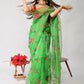 Vamsee Nakshatra Latakn Green Organza Saree - Swadesiicart