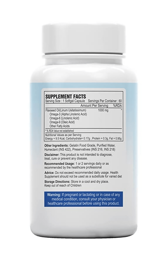 Alpspure Nutra Flaxseed Oil Capsules - Swadesiicart