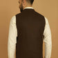 Even Apparels Pure Wool Nehru Jacket - Brown | Swadesiicart