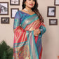 Aastha Fashion Pink Tissue Silk Weaving Saree