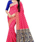 Vamika Pink Weaving Banarasi Jacquard Saree | Swadesiicart
