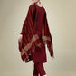 Jyoti Fashion Women's Maroon Cotton Blend Embroidery & Sequence work Kurta with Trouser & Dupatta | Swadesiicart