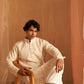 Yellow Viscose Chikankari Embroidery Work Men's Kurta Set - Mahotsav | Swadesiicart