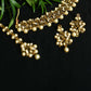Mominos Fashion Johar Kamal Gold-Polished Brass Finish Kundan/Pearls Choker For Women (Golden) | Swadesiicart
