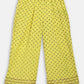 Ahalyaa Mustard Rayon Printed Kids Kurta Palazzo Sets For Kids For Girls | Swadesiicart