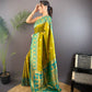 Joban Fashion Teal Butti Banarasi Silk Sarees | Swadesiicart