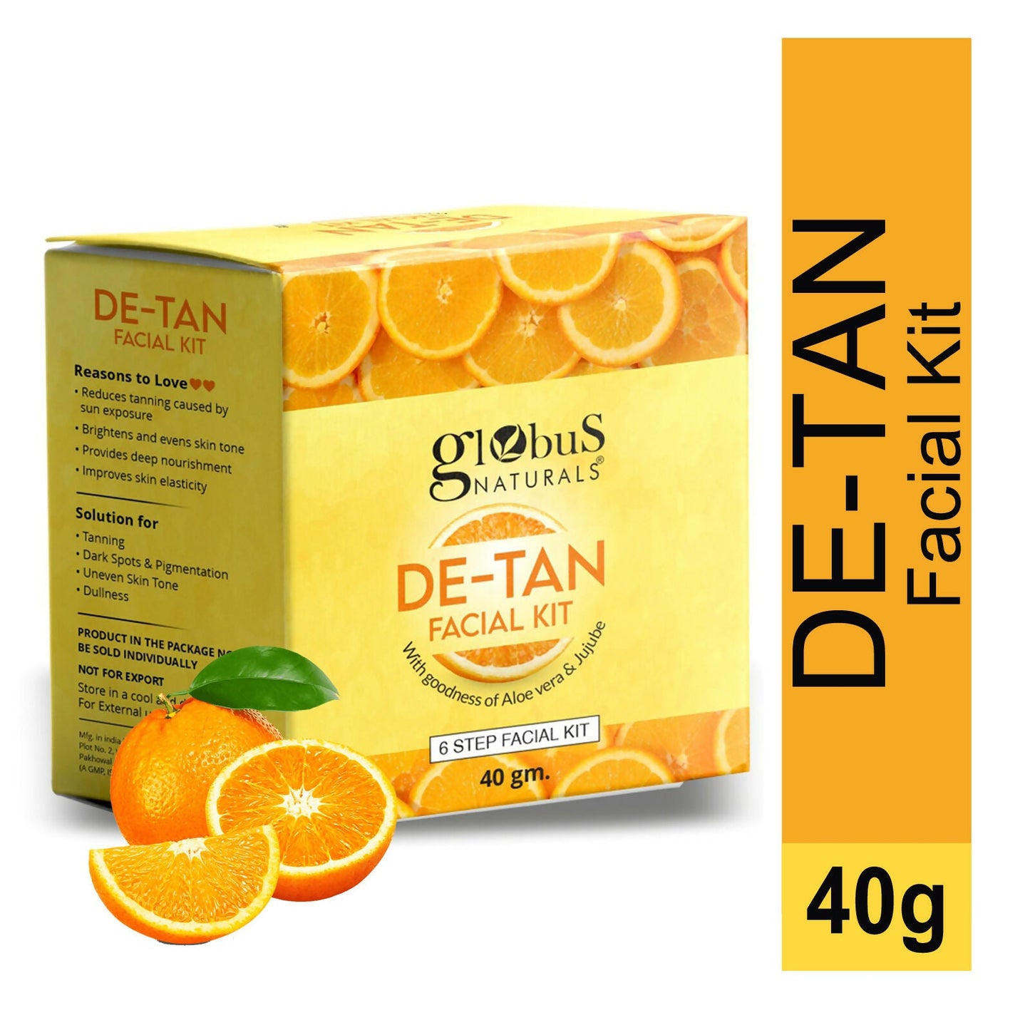 Globus Naturals De-Tan 6 Step Facial Kit | Swadesiicart