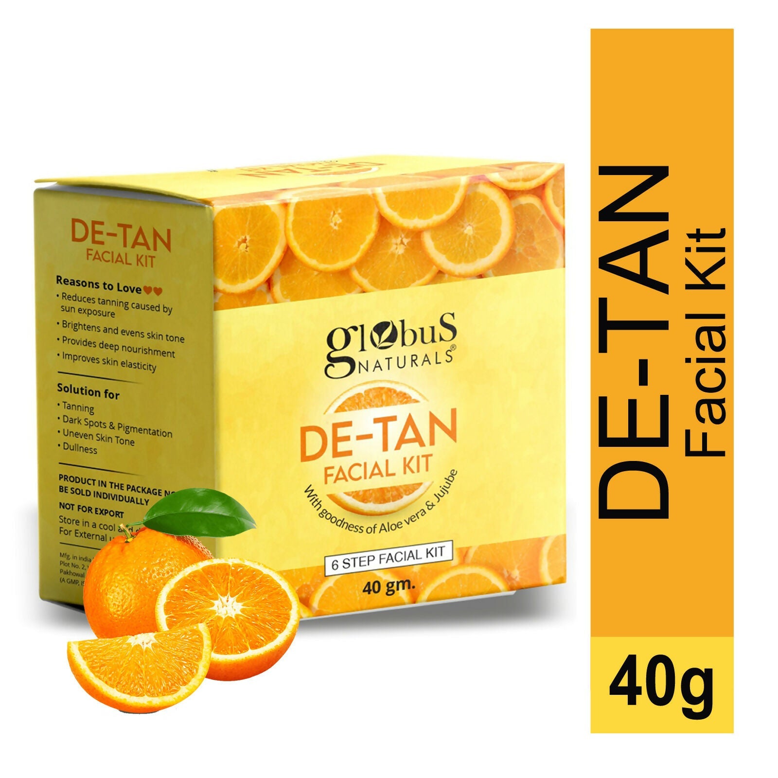 Globus Naturals De-Tan 6 Step Facial Kit | Swadesiicart
