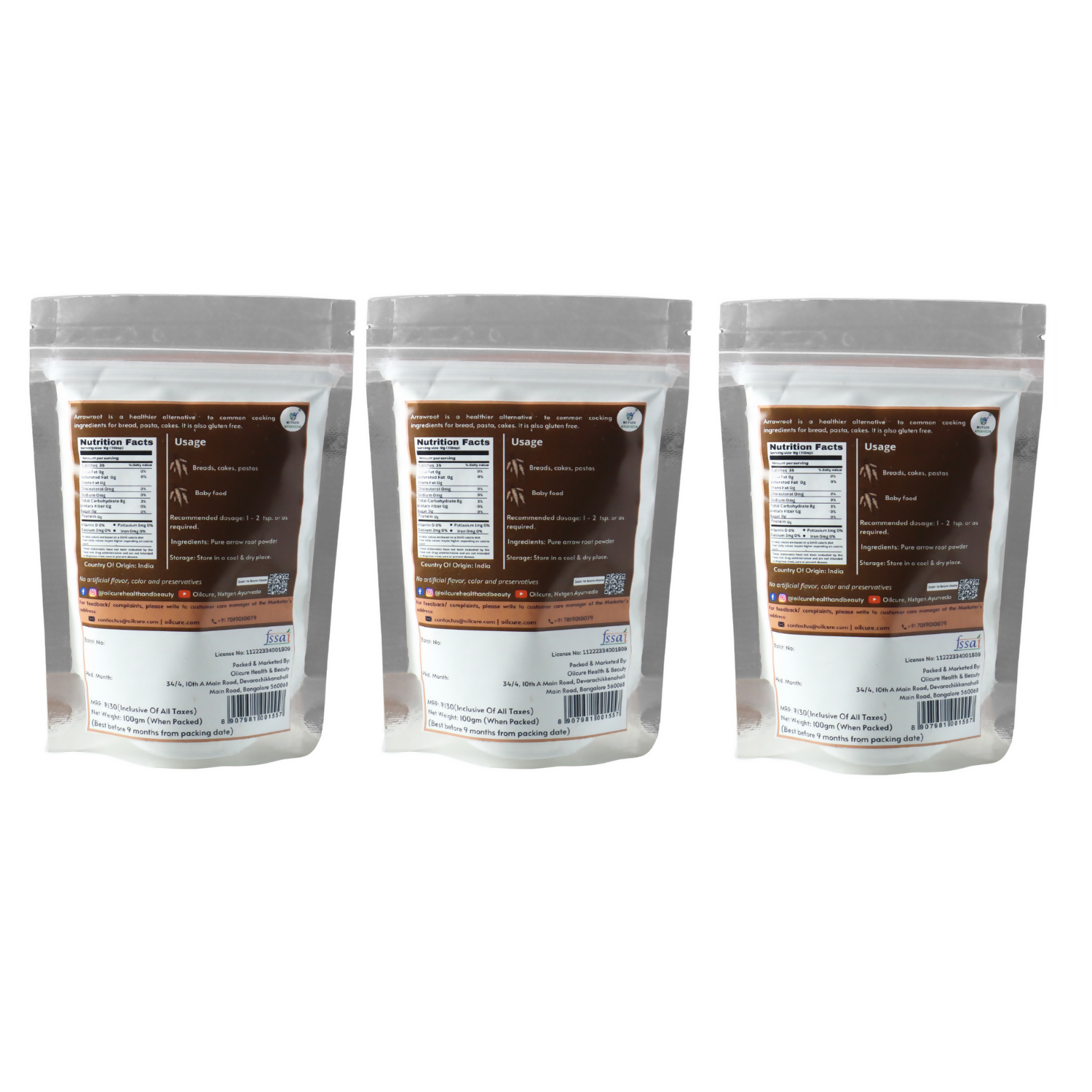 Nxtgen Ayurveda Arrowroot Powder - Swadesiicart