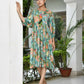 Vaasva Women's Teal Musline Viscose Digital Printed Dress | Swadesiicart