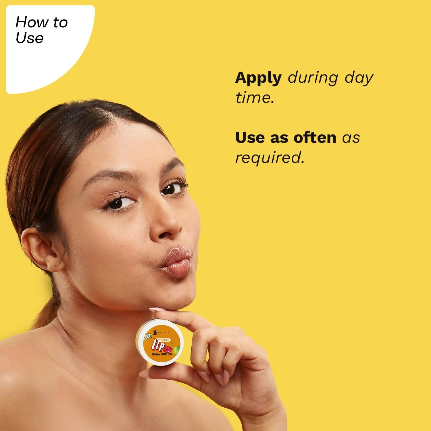 Pilgrim Vitamin C Lip Balm SPF 30 with Australian Kakadu Plum & Shea Butter For Smooth Soft Lips, Soothing & Hydrating Dry & Chapped Lips - Swadesiicart