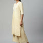 Ahalyaa Womens Chiku Pure Cotton Printed Kurta Palazzo Set | Swadesiicart